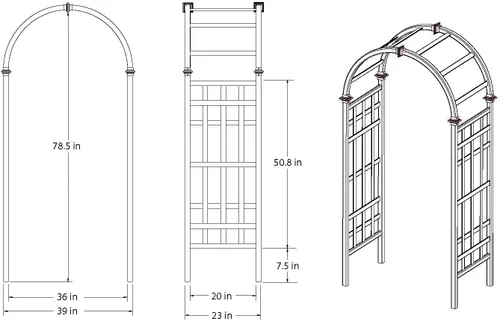 Vista 7 de Athens 39"W x 81"H Vinyl Arbor