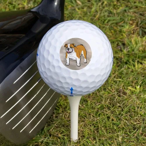 Vista 3 de GRAPHICS & MORE Paquete de 3 pelotas de golf de bulldog inglés para perros