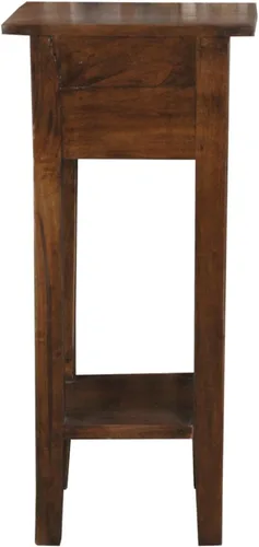 Vista 5 de Sunset Trading Mesa auxiliar estrecha de madera Cottage en marrón Java viejo/hierro antiguo