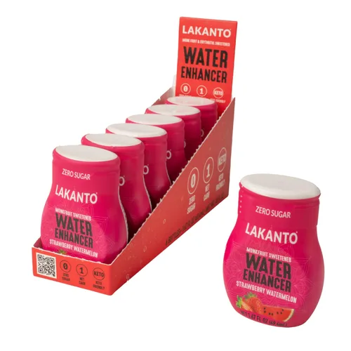Vista 15 de Lakanto Potenciador de agua sin azúcar, endulzado con edulcorante de fruta de monje y eritritol, hidratación líquida H2O para llevar, cero azúcar