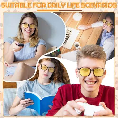 Vista 4 de 4 pares de lentes de conducción de visión nocturna para hombres y mujeres, polarizados, antirreflejos, lentes amarillos, lentes