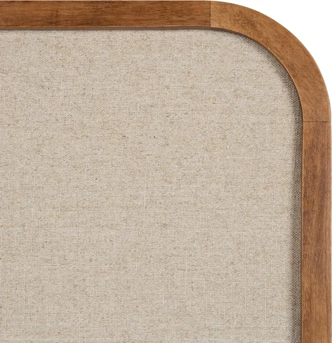 Vista 7 de Kate and Laurel Hutton Transitional Pinboard, 20 x 30, Rustic Brown, Radius Rectangle Wall Organizer with Fabric Pinning Surface Marrón rústico