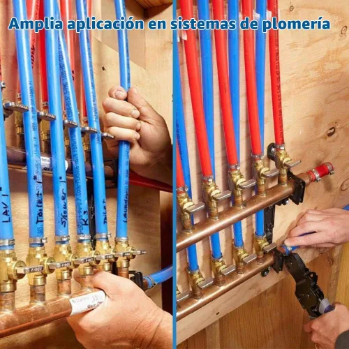Vista 4 de 50 abrazaderas de cincha PEX de 3/4 pulgadas, abrazaderas de acero inoxidable 304 PEX anillos de engarce para conexiones de tubería PEX