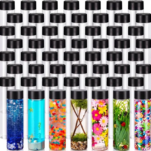 Vista 8 de Lallisa - 24 botellas sensoriales vacías de 13.5 onzas con tapas, botella de plástico transparente