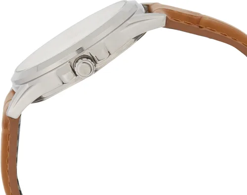 Vista 3 de Casio MTP1381L-9AV Reloj clásico de cuero para hombre 1640ft día fecha oro dial