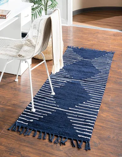 Vista 25 de Unique Loom Chindi Cotton Collection - Alfombra de área Briah (2 pies 2 pulgadas x 6 pies 1 pulgada, verde/marfil)