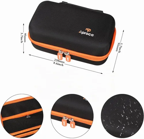 Vista 6 de Aproca Funda compatible con AstroAI S8 Car Jump Starter, bolsa de almacenamiento portátil para accesorios (solo funda)
