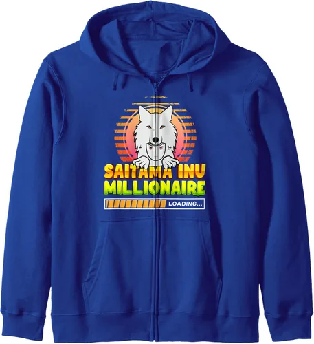 Vista 3 de Saitama Inu Token The Millionaire Loading Token Coin Crypto Zip Hoodie