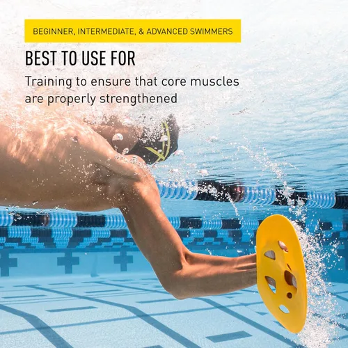 Vista 6 de FINIS Manta Swim Training Paddles - Diseño sin tirantes para técnica de accidente cerebrovascular - Paletas de mano flotantes - Construye fuerza