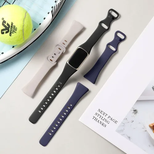 Vista 2 de Maledan Compatible con bandas Fitbit Charge 5 para mujeres y hombres, correa delgada transpirable de silicona suave para deportes, accesorios