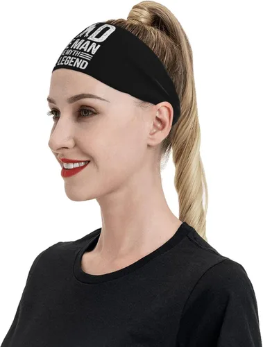 Vista 6 de Dad The Man The Myth The Legend Headband for Men Women Sports Sweatband for Fitness Exercise Moisture Wicking Running Yoga Hairbands