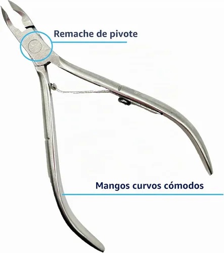 Vista 2 de ClipperPro® - Pinzas de cutícula de acero inoxidable para el cuidado de uñas, pedicura, manicura, herramientas de uñas, herramienta para quitar