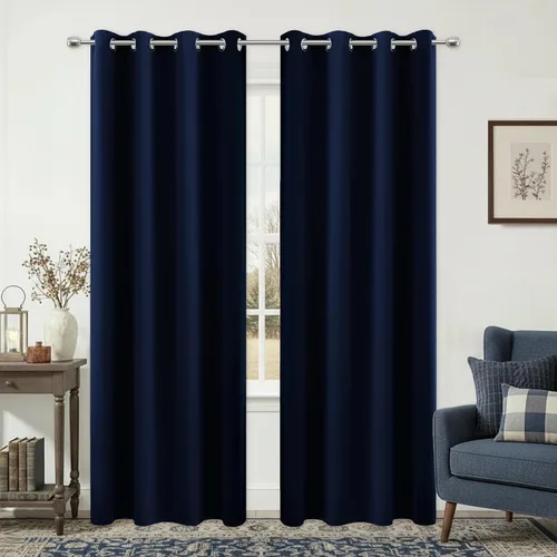 Vista 27 de KOUFALL Cortinas de Baño Aqua para Ventana, Juego de 2 Paneles Decoración Costera Cortinas Cortas Opacas para Ventana Pequeña de Cocina Puerta