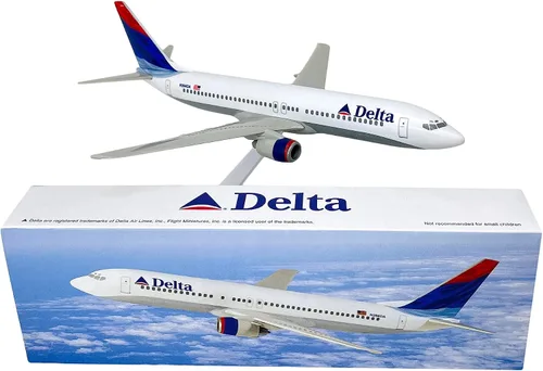 Vista 3 de Delta Shuttle (00-07) 737-800 Escala 1:200 – Modelo de avión de plástico a presión – Réplica coleccionable de Delta Airlines Aircraft Parte