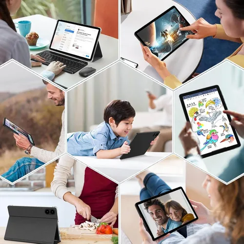 Vista 7 de Tableta de 10 pulgadas Android 15 con 30 GB de RAM 128 GB de ROM 1 TB de expansión, Tablets de 8000 mAh Octa-Core con teclado y ratón, pantalla HD