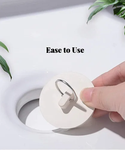 Vista 5 de CICITOYWO Tapones de drenaje de bañera, 4 piezas de tapón de goma para fregadero de cocina, baño, barra de lavandería, sello de tapón de agua