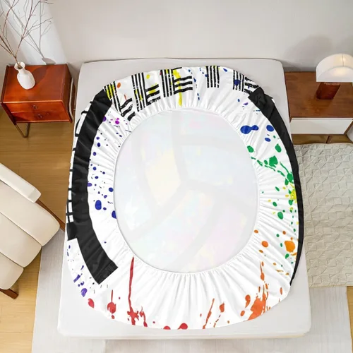 Vista 3 de Erosebridal Juego de ropa de cama de pelota de voleibol, tamaño individual, juegos de voleibol, juego de ropa de cama deportiva para niños, niñas