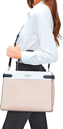 Vista 2 de Kate Spade Staci Cameron - Bolso bandolera grande, color beige cálido