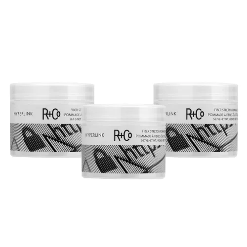 Vista 7 de R+Co HYPERLINK Fiber Stretch Pomade – Hair Styling Pomade for Hold & Flexibility, Adds Texture & Definition, All Hair Types