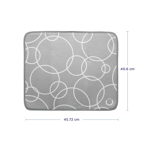 Vista 6 de Ubbi Tapete de secado de platos de microfibra, tapete de secado de biberones, tapete para encimera de cocina, paquete de 2