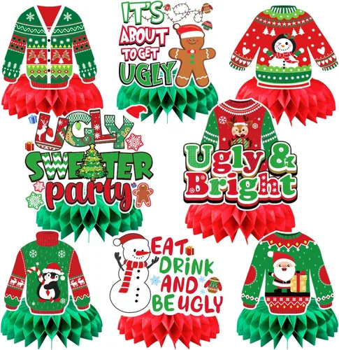 Vista 9 de JULMELON Paquete de 8 piezas de decoraciones de mesa para el 4 de julio, centros de mesa de panal, centros de mesa dobles de 3D para el 4 de julio