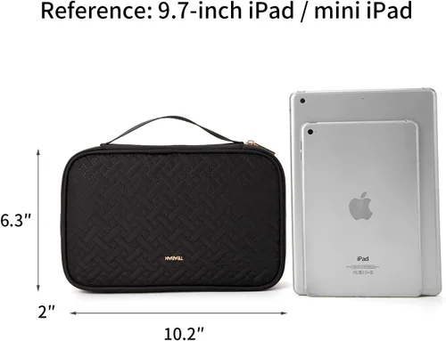 Vista 7 de TEABAN Estuche organizador de joyas de viaje portátil práctica bolsa de joyería Tavel, rollo de bolsa de joyería para collares, aretes, anillos