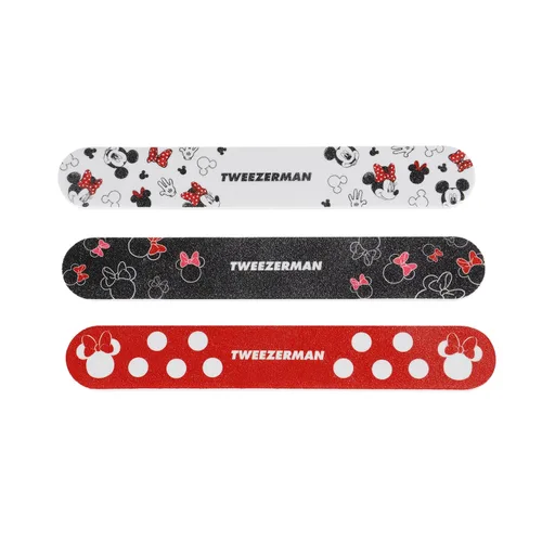 Vista 2 de Tweezerman Disney Mickey Mouse y Minnie Mouse - Limas de uñas esistibles para orejas (paquete de 3)