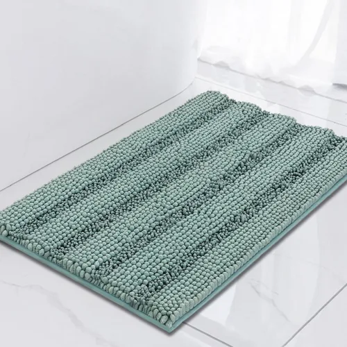 Vista 152 de Turquoize Alfombra de baño de chenilla de lujo para baño, extra absorbente, alfombra de ducha de microfibra antideslizante para baño, alfombra Aqua
