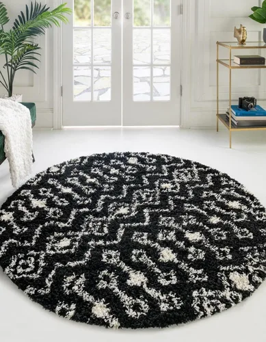 Vista 14 de Unique Loom Moroccan Trellis Shag Collection - Alfombra de área - Meknes (2 pies 2 pulgadas x 3 pies 1 pulgada, rectangular, marrón claro/marfil)
