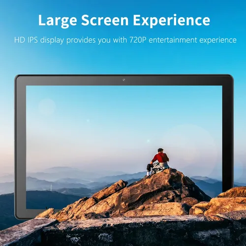 Vista 6 de PRITOM Tablet 2026 de 10 pulgadas con funda, WiFi 6 de 5 GHz, 64 GB, HD IPS Negro