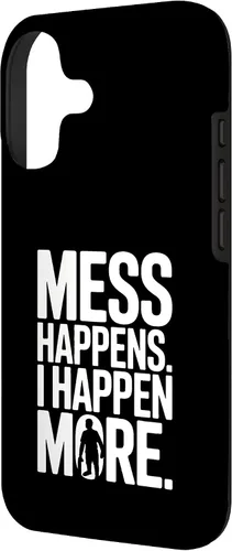 Vista 2 de Mess Happens I Happen More Funny Toddler Chaos Case for iPhone 17