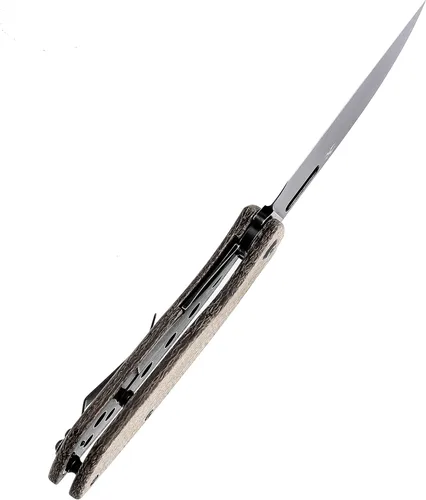 Vista 3 de KANSEPT Cuchillo plegable de bolsillo convicto EDC cuchillo de camping 3.3 '' negro lavado a la piedra 60.6 in cuchillo de bolsillo