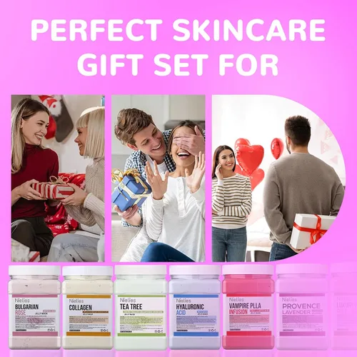 Vista 9 de Mascarilla de gelatina, cuidado facial de la piel, máscara facial para tratamientos faciales profesionales, mascarilla facial para hidratación