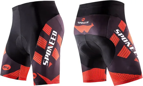 Vista 2 de sponeed Pantalones cortos de ciclismo para hombre pantalones acolchados para equitación ropa de ciclismo y ciclismo