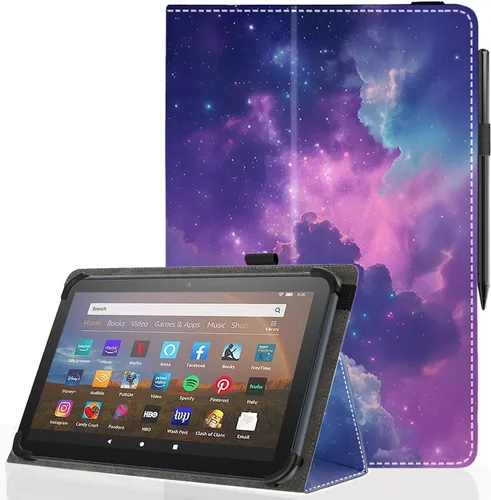 Vista 8 de Funda universal para tablet Android de 7 y 8 pulgadas, funda plegable delgada para todas las tabletas con pantalla táctil de 7 a 8.5 pulgadas