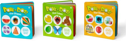 Vista 4 de Melissa & Doug - Juego de 3 libros infantiles -, Pode-a-Dot, primeras palabras, primeras formas, primeros