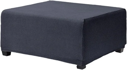 Vista 11 de Fundas otomanas elásticas de jacquard suave, fundas otomanas rectangulares de almacenamiento para reposapiés, protector de muebles de sala de estar
