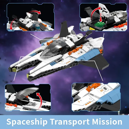 Vista 4 de Juego de construcción de naves espaciales interestelares, 502PCS Nave espacial interestelar