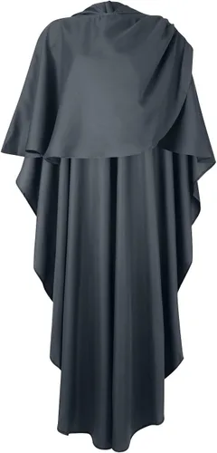 Vista 3 de Capa con capucha de Halloween para mujer, capa de bruja asimétrica retro, disfraz de cosplay, capa de gabardina