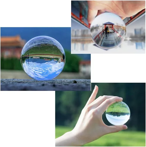 Vista 9 de Bola de cristal K9, bola de cristal transparente, esfera mágica para decoración, fotografía de lentes, meditación, adivinación de mirada, adorno