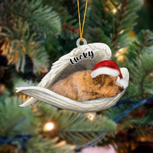 Vista 135 de Ángel durmiente de Afghan Hound para Navidad, adorno personalizado con el nombre del perro, adorno de Navidad personalizado para amantes de perros