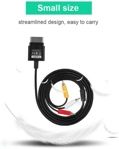 Vista 3 de Cable AV de TV, cable de 5.9ft, componente ABS, cable de audio y vídeo, cable para Xbox 360 Slim