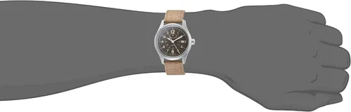 Vista 4 de Hamilton Reloj de hombre con esfera marrón automática de campo caqui H70305993, Marrón, Moderno