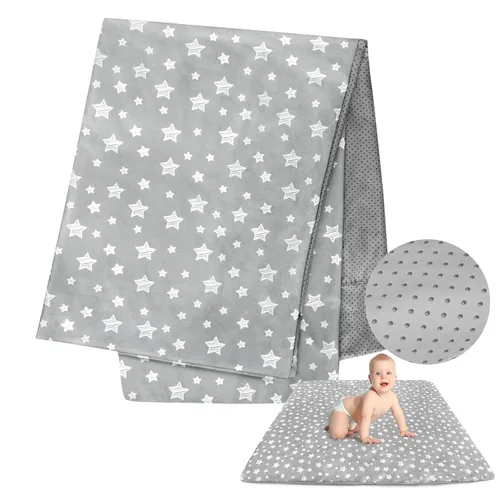 Vista 7 de Funda para tapete de juego para bebé (solo cubierta) compatible con tapete POP 'N GO, protector hexagonal antideslizante e impermeable