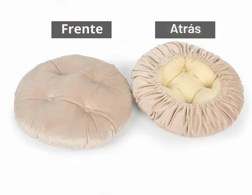 Vista 2 de Augld Paquete de 2 Cojines para Taburetes de Bar con Banda Elástica Cubierta de Taburete 12 Pulgadas Beige