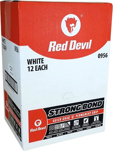 Vista 9 de Red Devil 0956 Strong Bond Hybrid Polymer Adhesivo y sellador de construcción, 9 onzas, blanco, 1 paquete