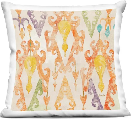 Vista 12 de Stupell Industries - Orange Coral Pattern Indoor Pillow, 18 x 18 - Made in USA - By Gail Fraser