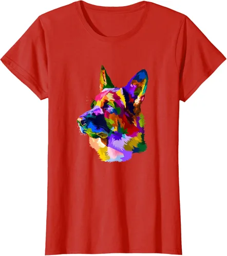 Vista 77 de Camiseta para dueño de perro de pastor alemán, Negro
