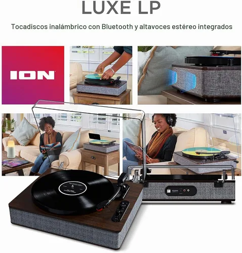 Vista 8 de ION Luxe LP - Reproductor de discos de vinilo Bluetooth con altavoces