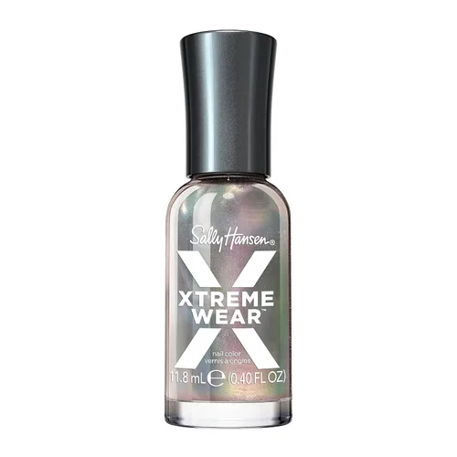 Vista 223 de Sally Hansen Xtreme Wear Esmalte de uñas sin rayas, acabado brillante, duradero, resistente a las astillas, transparente, color de uñas plateado 130